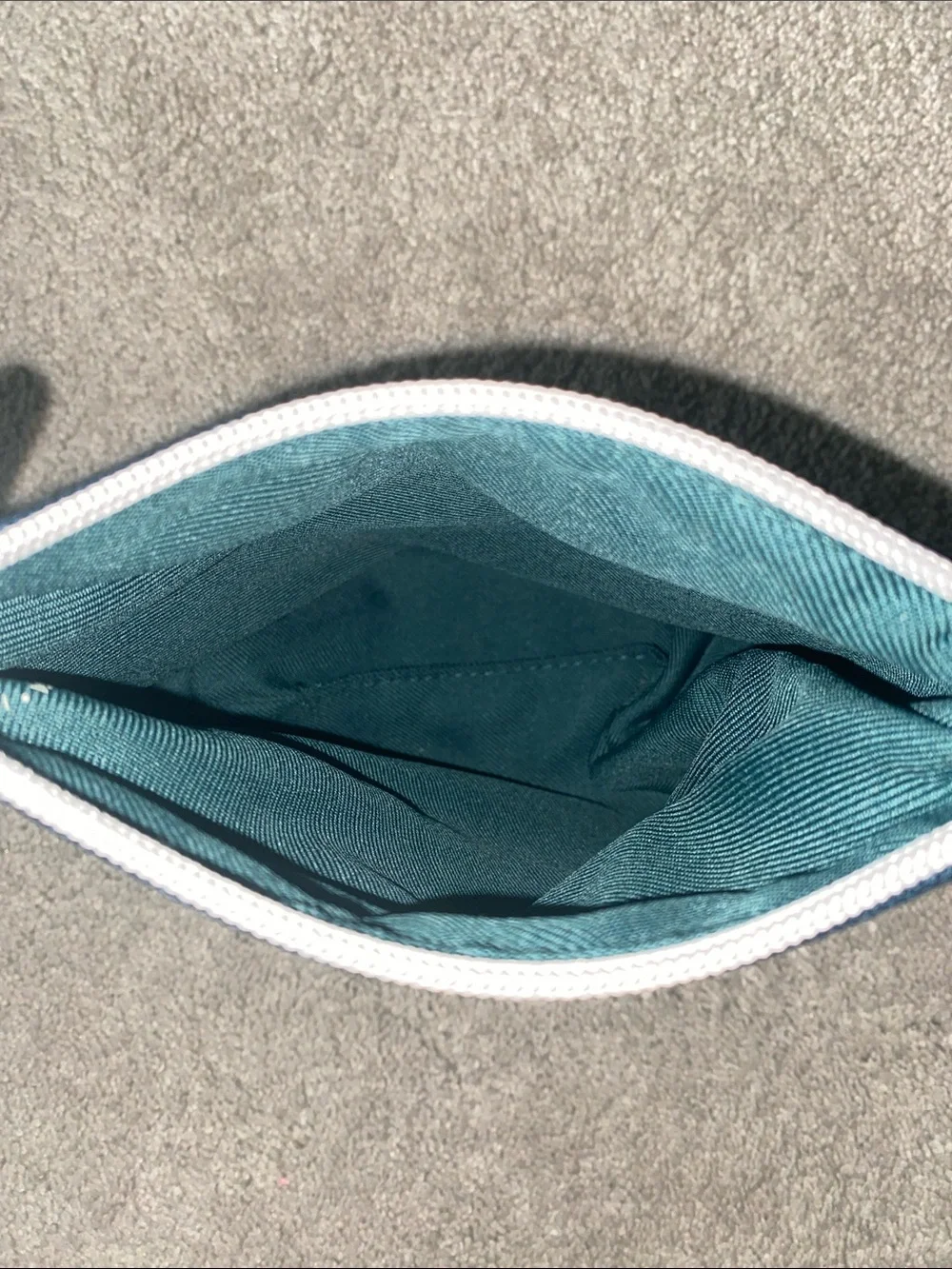 Lululemon x Saje Wellness canvas zipper pouch in green and blue‎